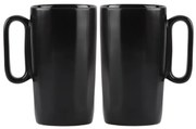 Fekete agyagkerámia bögre szett 2 db-os 330 ml Fuori – Vialli Design