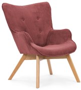 Piros kordbársony fotel Niko – Ropez