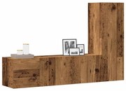 falra szerelhető TV szekrények 3 db régi fa szerelt fa