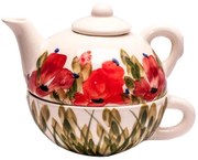 Egyszemélyes teáskészlet - Vanilia Kerámia Pipacs