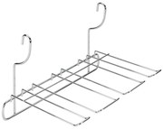 Ezüstszínű függő krómozott acél borospohár tartó Lonardo – Metaltex