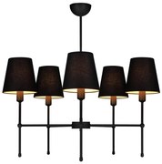 Rudas csillár MADELA 5xE14/40W/230V fekete