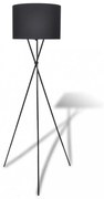 Fekete állólámpa magas állvánnyal