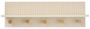 Bézs fali fogas polccal 50 cm Rocca – House Nordic