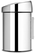 Fényes ezüstszínű acél érintésre nyíló szemetes 3 l Touch Bin – Brabantia