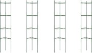 vidaXL 4 db acél és polipropilén paradicsomketrec 154 cm