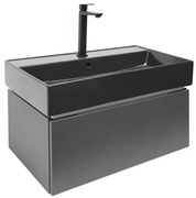 SAT Feel Fürdőszobaszekrény mosdóval 80x30x46 cm antracit SATFEEL80ANTU3B