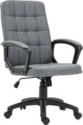 Vinsetto Irodai Forgószék Magasságállítással és Karfával Modern Stílus 120 kg Teherbírás 59x63x96-105,5 cm Sötétszürke | Aosom