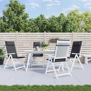 4 db antracitszürke oxford szövet magas háttámlájú székpárna