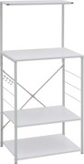 vidaXL fehér szerelt fa mikrohullámú szekrény 60x39,6x123 cm