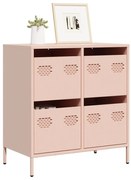 rózsaszín hidegen hengerelt acél tálalószekrény 68x39x73,5 cm