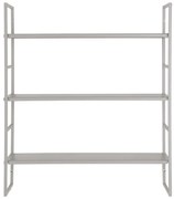 Világosszürke többszintes fém fali polc 48 cm Beja – House Nordic