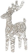 Karácsonyi Greyse LED rénszarvas szürke, 50 cm-es