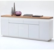 Romina polcos-fiókos komód lakkozott MDF LED világítással 200 cm