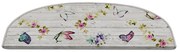 Krémszínű lépcsőszőnyeg szett 16 db-os 20x65 cm Butterfly Life – Vitaus