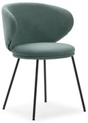 Zöld kárpitozott étkezőfotel szett 2 db-os Rush – Marckeric