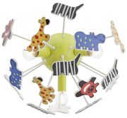 Redo 04-514-Gyerek mennyezeti lámpa SAFARI 3xE14/3W/230V átm. 41 cm színes