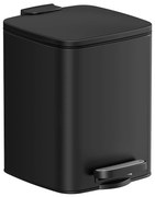 Fürdőszobai szemetes, 6 literes kis szemetes, fekete