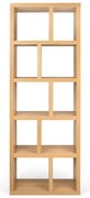Natúr színű könyvespolc tölgyfa dekorral 70x198 cm Berlin – TemaHome