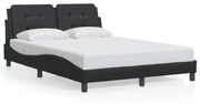 fekete ágykeret LED-ekkel matrac nélkül Zadar 140 x 190 cm