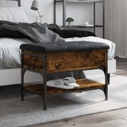 füstös tölgy színű szerelt fa cipőpad 62 x 42 x 45 cm