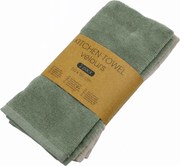 Konyhai törölköző 50x50 cm 2 db pamut szürke zöld