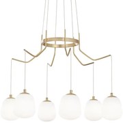 Ideal Lux - LED Csillár zsinóron KAROUSEL 6xG9/3W/230V átm. 72 cm réz