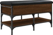 vidaXL barna tölgy színű szerelt fa cipőtároló pad 82 x 42 x 45 cm