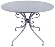 Francia stílusú, kovácsoltvas kerti asztal, 70 cm átmérőjű