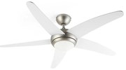 Klarstein Bolero, 2 az 1-ben mennyezeti ventilátor, 134 cm, lámpa, 55 W, távirányító, fehér