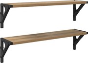 vidaXL Falpolcok 2 pcs Artisan tölgy 60 x 15 x 15,5 cm Faanyag