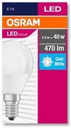 LED izzó, E14, kisgömb, P45, 5,7W, 470lm, 4000K (HF), OSRAM Value (OLEDE1406)