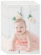 3 db ezüstszínű MDF asztali fényképkeret 21 x 29,7 cm