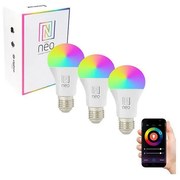 Immax NEO 07712C- KÉSZLET 3x LED RGB+CCT Dimmelhető izzó NEO LITE Wi-Fi E27/9W/230V