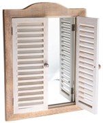 Függő tükör redőnyökkel Breeze természetes, 45 x60 x 3 cm