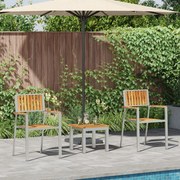 Kertiétkezőkészlet 3 pcs Barna Szilárd teakfa