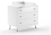 Fehér gyerek komód pelenkázó feltéttel 100x100x74 cm Billy – Vipack