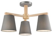 ELLIE 3xE27/60W/230V szürke/bükk mennyezeti lámpa