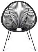 Avocado fekete kerti szék mesterséges rattanból - Bonami Selection