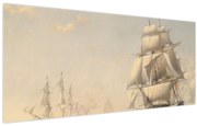 Kép - Fitz Henry Lane, The United States Frigate President Engaging the British Squadron, reprodukciók (120x50 cm)