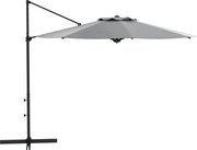 Outsunny Cantilever Napernyő kb. Ø3 m Napernyő Kurblival, Dönthető Piacernyő, Forgatható Kertitákoló erkélyre, teraszra, fém, sötétszürke | Aosom