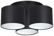 Luminex Felületre szerelhető csillár ARDEN 3xE27/60W/230V fekete/fehér LU3469