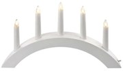Karácsonyi gyertyatartó 5xE10/15W/230V fehér