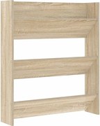 vidaXL sonoma tölgy színű szerelt fa fali cipősszekrény 80x18x90 cm