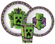 Minecraft The Movie étkészlet, micro műanyag szett, pohárral 260 ml