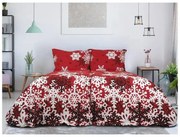 B.E.S. Petrovice Vörös téli mese flanel ágyneműhuzat, 140 x 200 cm, 70 x 90 cm