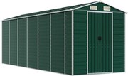 vidaXL zöld horganyzott acél kerti fészer 191 x 555 x 198 cm