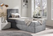 CELESTA MINI boxspring ágy - 90x200, szürke + INGYENES topper