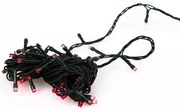 Karácsonyi LED fények - 100LED, 10m - piros