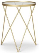 Tárolóasztal EMILY Ø 35,5 cm, arany színű